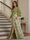 A-Line/Princess V-Neck Long-Sleeves Floor Length Mother of the Bride Dresses with Split Side & 3D Floral
