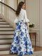 A-Line/Princess V-Neck 3/4 Sleeves Floor Length Mother of the Bride Dresses with Ruffles