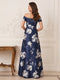 A-Line/Princess Off-The-Shoulder Short Sleeves Floor-Length Mother of the Bride Dresses with Ruffles
