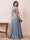 Sheath/Column Short Sleeves V Neck Floor Length Mother of the Bride Dresses with Embroidery & 3D Floral