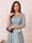 A-Line/Princess Scoop 3/4 Sleeves Floor-Length Mother of the Bride Dresses with Lace & Split Side