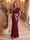 Sheath/Column Scoop Short Sleeves Floor-Length Mother of the Bride Dresses with Appliques & Sequins