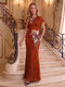 Sheath/Column Scoop Short Sleeves Floor-Length Mother of the Bride Dresses with Appliques & Sequins