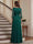 A-Line/Princess V-Neck 3/4 Sleeves Floor-Length Mother of the Bride Dresses with Lace & Appliques
