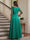 A-Line/Princess V-Neck 3/4 Sleeves Floor-Length Mother of the Bride Dresses with 3D Floral