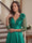 A-Line/Princess V-Neck 3/4 Sleeves Floor-Length Mother of the Bride Dresses with 3D Floral