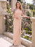 Sheath Column 3/4 Sleeves Scoop Floor Length Mother of the Bride Dresses with  Appliques & Embroidery