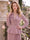 Sheath Column V-Neck Long Sleeves Floor-Length Mother of the Bride Dresses with Pleats & 3D Floral