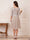 A-Line/Princess 3/4 Sleeves Scoop Knee Length Mother of the Bride Dresses with Pleats & Appliques
