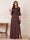 A-Line/Princess Half Sleeves Crew Neck Floor Length Mother of the Bride Dresses with Split Side & Appliques