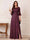 A-Line/Princess Half Sleeves Crew Neck Floor Length Mother of the Bride Dresses with Split Side & Appliques