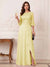 A-Line/Princess Half Sleeves Crew Neck Floor Length Mother of the Bride Dresses with Split Side & Appliques