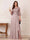A-Line/Princess Half Sleeves Crew Neck Floor Length Mother of the Bride Dresses with Split Side & Appliques