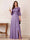 A-Line/Princess Half Sleeves Crew Neck Floor Length Mother of the Bride Dresses with Split Side & Appliques