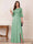 A-Line/Princess Half Sleeves Crew Neck Floor Length Mother of the Bride Dresses with Split Side & Appliques