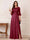 A-Line/Princess Half Sleeves Crew Neck Floor Length Mother of the Bride Dresses with Split Side & Appliques