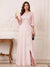 A-Line/Princess Half Sleeves Crew Neck Floor Length Mother of the Bride Dresses with Split Side & Appliques