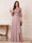 A-Line/Princess Half Sleeves Crew Neck Floor Length Mother of the Bride Dresses with Split Side & Appliques