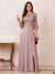 A-Line/Princess Half Sleeves Crew Neck Floor Length Mother of the Bride Dresses with Split Side & Appliques