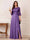 A-Line/Princess Half Sleeves Crew Neck Floor Length Mother of the Bride Dresses with Split Side & Appliques