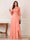 A-Line/Princess Half Sleeves Crew Neck Floor Length Mother of the Bride Dresses with Split Side & Appliques