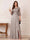 A-Line/Princess Half Sleeves Crew Neck Floor Length Mother of the Bride Dresses with Split Side & Appliques
