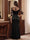 A-Line/Princess 3/4 Sleeves Scoop Asymmetrical Mother of the Bride Dresses with Ruffles & Appliques