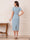 Sheath Column Scoop Short Sleeves Tea-Length Mother of the Bride Dresses with Rhinestone