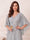 A-Line/Princess V-Neck Half Sleeves Floor-Length Mother of the Bride Dresses with Appliques & Lace