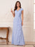 Sheath Column V-neck Short Sleeves Floor-Length Mother of the Bride Dresses with Appliques & Lace