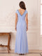 Sheath Column V-neck Short Sleeves Floor-Length Mother of the Bride Dresses with Appliques & Lace