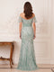 Trumpet/Mermaid Off the Shoulder Short Sleeves Floor-Length Mother of the Bride Dresses with Applique & Sash