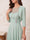 A-Line/Princess Illusion Neck 3/4 Sleeves Tea-Length Mother of the Bride Dresses with Pleats & Beading