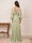 Sheath Column Boat Neck 3/4 Sleeves Floor-Length Mother of the Bride Dresses with Ruched
