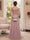 A-Line/Princess Off-the-shoulder Short Sleeves Floor-length Mother of the Bride Dresses with Applique