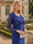 Sheath Column Scoop Long Sleeves Tea-Length Mother of the Bride Dresses with Sequins & Ruffles
