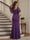 Trumpet/Mermaid V Neck Flutter Sleeves Floor-Length Mother of the Bride Dresses with Applique