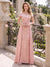 A-Line/Princess Off-The-Shoulder Short Sleeves Sweep Train Mother of the Bride Dresses with Applique & Lace