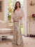Trumpet/Mermaid V Neck Half Sleeves Floor-Length Mother of the Bride Dresses with Cape & 3D Floral