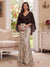 Trumpet/Mermaid V Neck Half Sleeves Floor-Length Mother of the Bride Dresses with Cape & 3D Floral