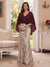 Trumpet/Mermaid V Neck Half Sleeves Floor-Length Mother of the Bride Dresses with Cape & 3D Floral
