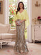Trumpet/Mermaid V Neck Half Sleeves Floor-Length Mother of the Bride Dresses with Cape & 3D Floral