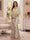 Trumpet/Mermaid V Neck Half Sleeves Floor-Length Mother of the Bride Dresses with Cape & 3D Floral