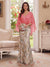 Trumpet/Mermaid V Neck Half Sleeves Floor-Length Mother of the Bride Dresses with Cape & 3D Floral