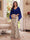 Trumpet/Mermaid V Neck Half Sleeves Floor-Length Mother of the Bride Dresses with Cape & 3D Floral