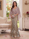 Trumpet/Mermaid V Neck Half Sleeves Floor-Length Mother of the Bride Dresses with Cape & 3D Floral