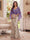 Trumpet/Mermaid V Neck Half Sleeves Floor-Length Mother of the Bride Dresses with Cape & 3D Floral