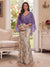 Trumpet/Mermaid V Neck Half Sleeves Floor-Length Mother of the Bride Dresses with Cape & 3D Floral