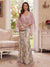 Trumpet/Mermaid V Neck Half Sleeves Floor-Length Mother of the Bride Dresses with Cape & 3D Floral