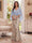 Trumpet/Mermaid V Neck Half Sleeves Floor-Length Mother of the Bride Dresses with Cape & 3D Floral